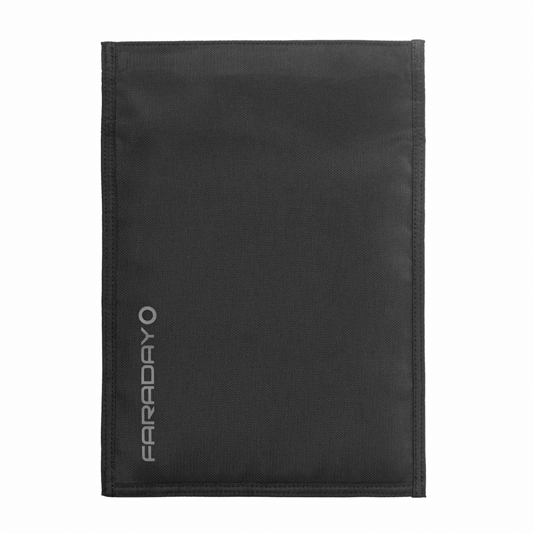Faraday Jacket Pro Cordura tablet bag with magnetic closure, designed for 9" x 10.5" tablets, by Faraday.