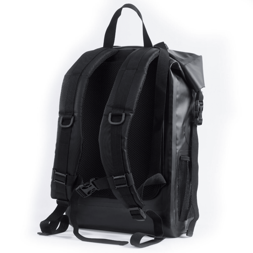 Faraday Dry Bag Backpack with 3-piece NX3 Kit, waterproof travel bag for shielding and storage of electronics and valuables.