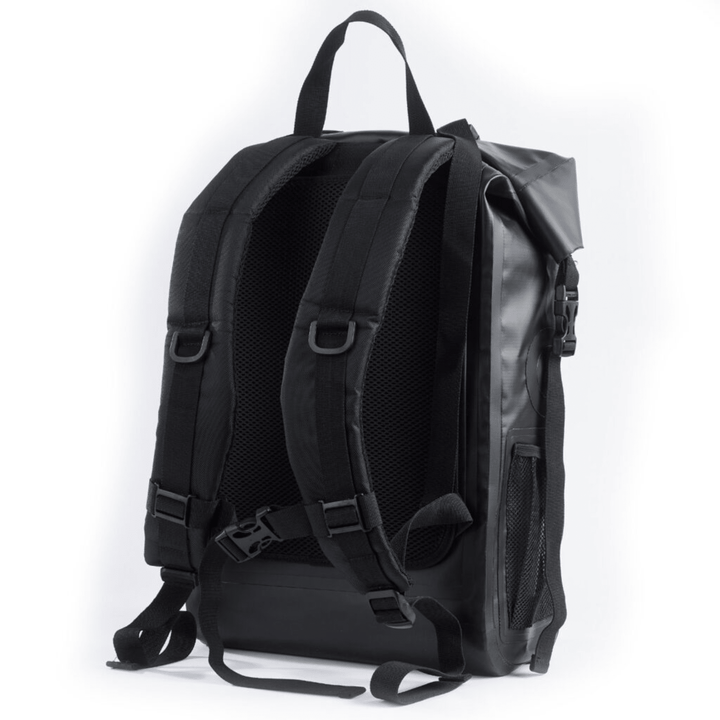Faraday Dry Bag Backpack with 3-piece NX3 Kit, waterproof travel bag for shielding and storage of electronics and valuables.