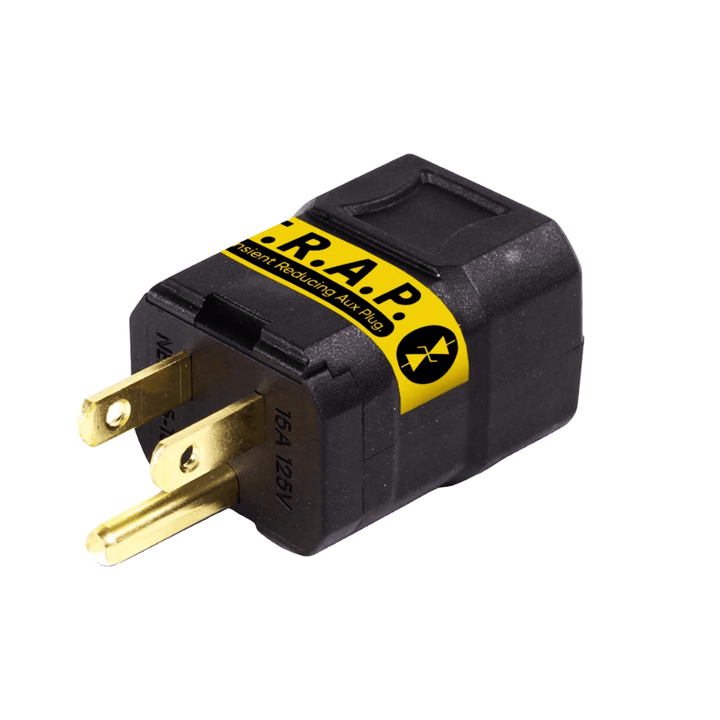 Faraday T.R.A.P AC transient voltage suppression device for AC plugs, protecting electrical systems from voltage spikes.