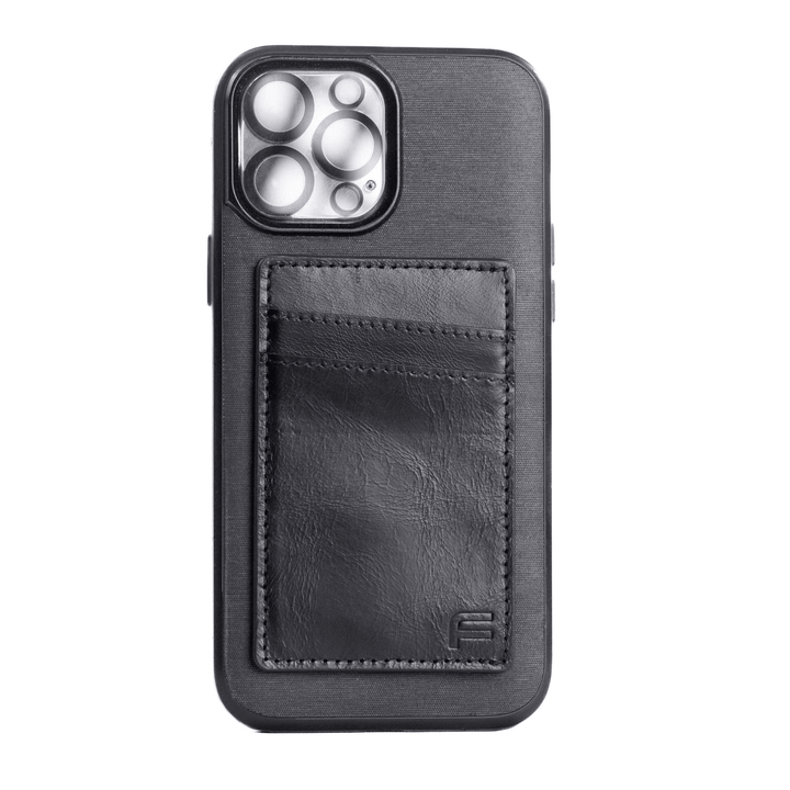 Faraday leather RFID card holder wallet with slim design, perfect for cell phone companions and secure card storage.