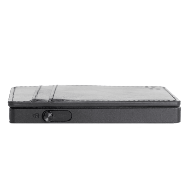 Faraday Leather RFID Slim Wallet with 2 card slots, compact and stylish companion wallet for secure card storage.