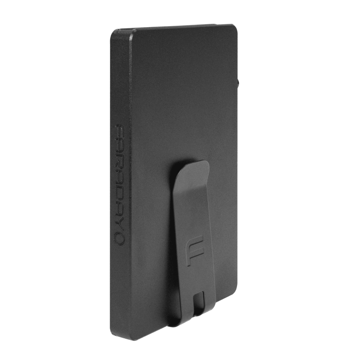 Faraday RFID blocking aluminum wallet with slim secure design, compact cardholder for safe, everyday use.