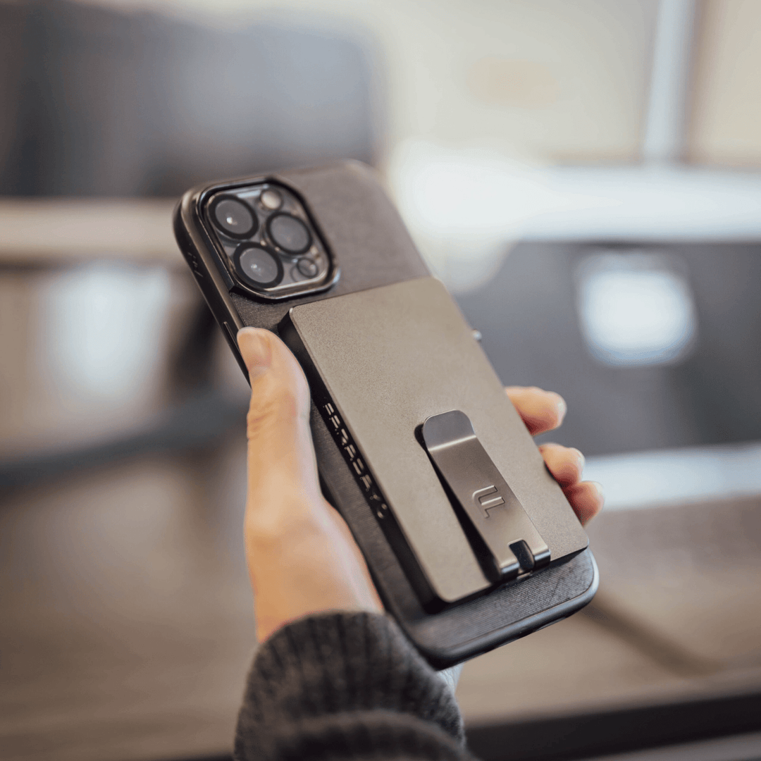 Faraday RFID blocking aluminum wallet with slim, secure design for credit cards and cash storage.