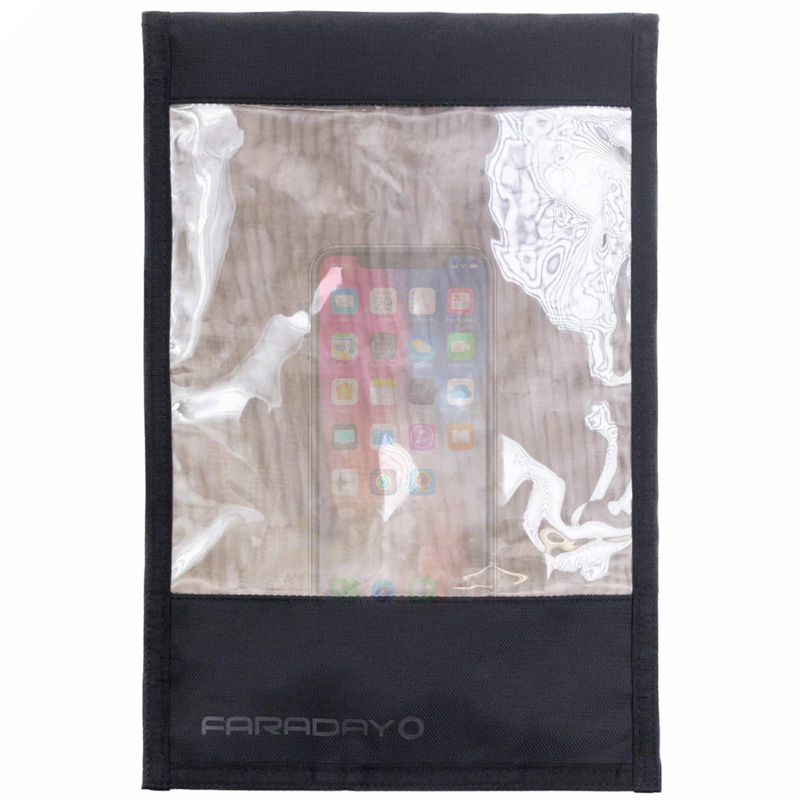 Faraday Jacket Pro RF shielded window bag for storage, 16x10.5 inches, made by Faraday for secure electronic device protection.