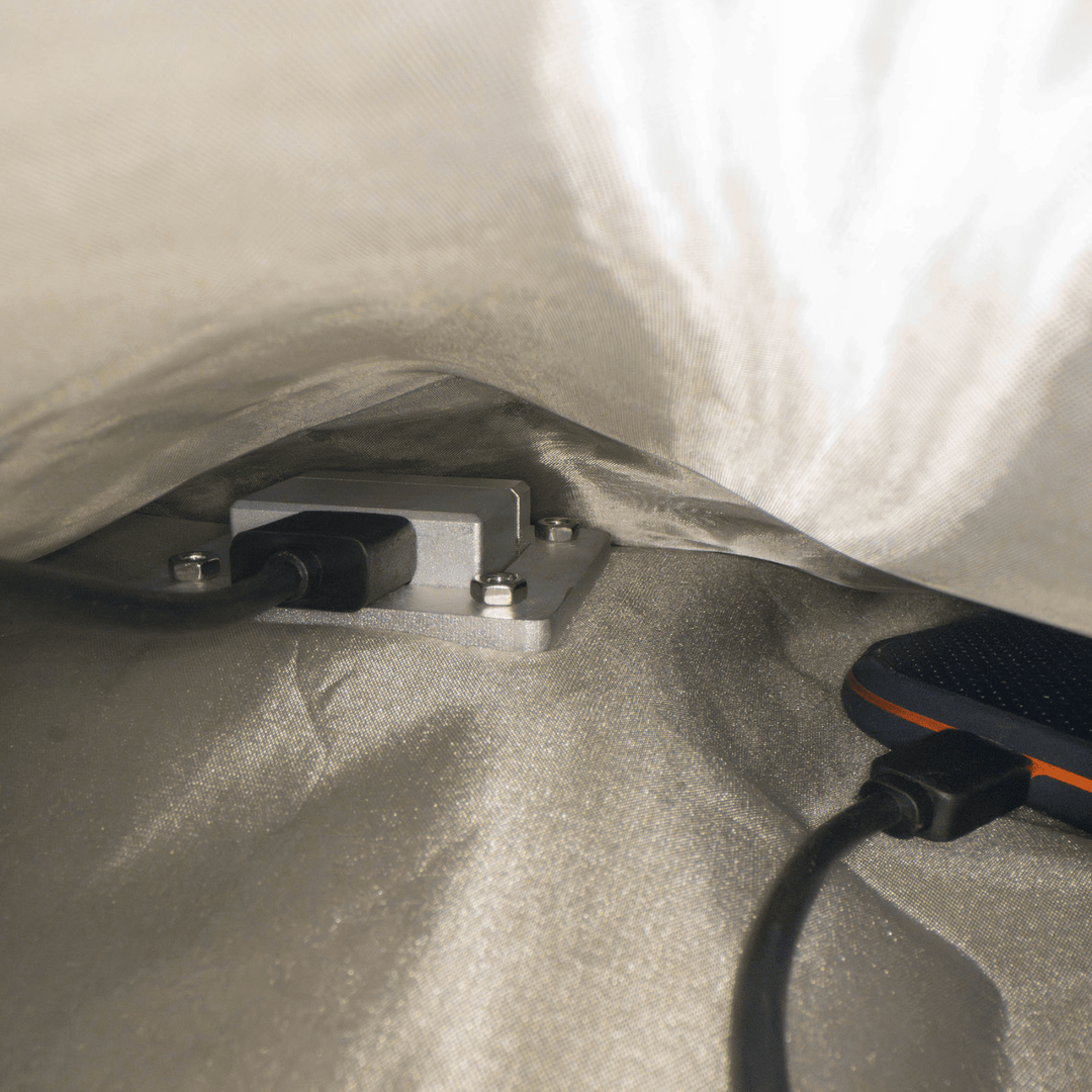 Faraday Jacket Pro window bag by Faraday, RF shielded access port for 16" x 10.5" electronic device protection.