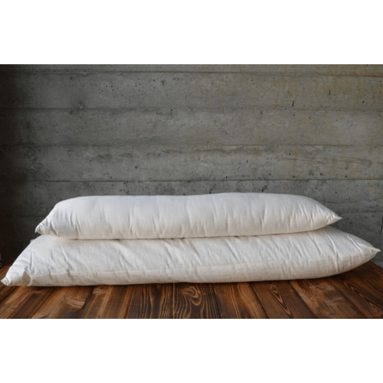 Organic Holy Lamb Body Pillow with case, eco-friendly, 17” x 53”, providing comfortable support for sleeping or relaxation.