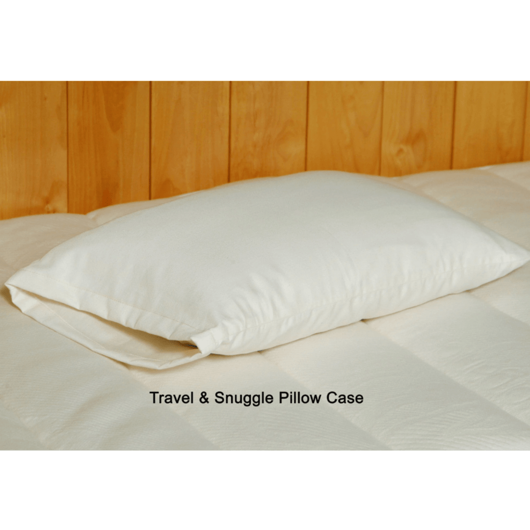 Holy Lamb Organics travel and snuggle pillow case in open-ended design, 14.5 x 19 inches, soft and cozy fabric perfect for comfort.