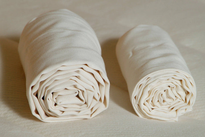 Holy Lamb Organics travel and snuggle pillow case in white with open-ended design, 14.5 x 19 inches, soft and comfortable.