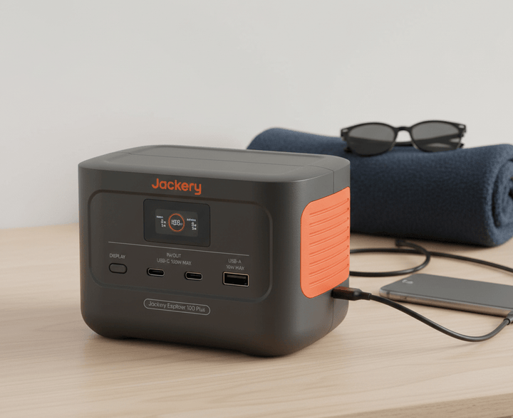 Jackery carrying bag designed for Explorer 100 Plus Portable Power Station, lightweight and compact for easy transport.