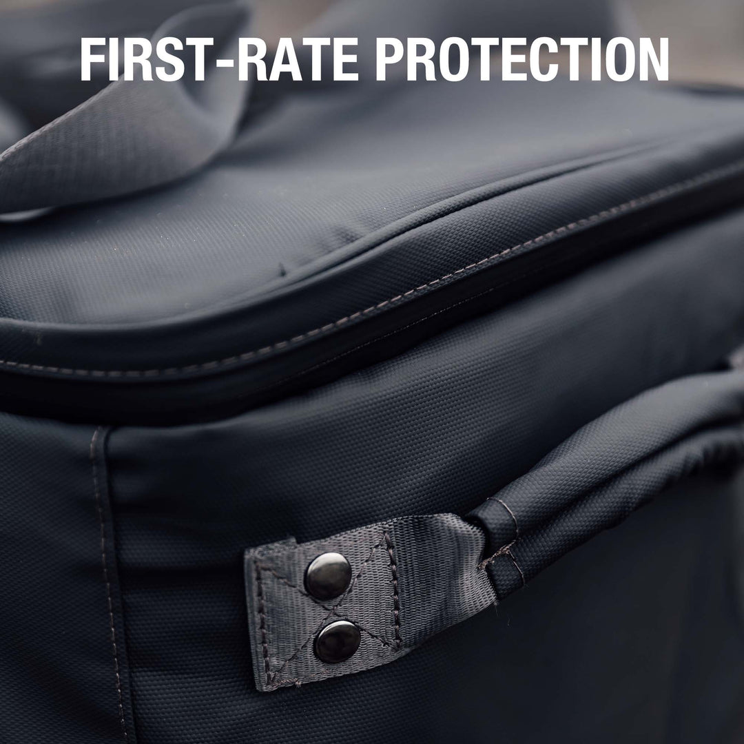 Jackery large upgraded carrying case for portable power stations, durable black storage bag with handle and zipper closure.