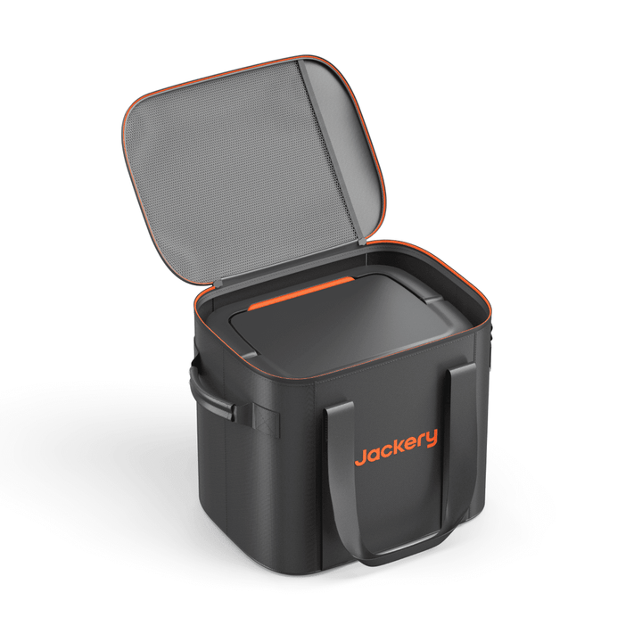Jackery Medium Upgraded Carrying Case with durable fabric and handle for portable storage of Jackery devices and accessories.