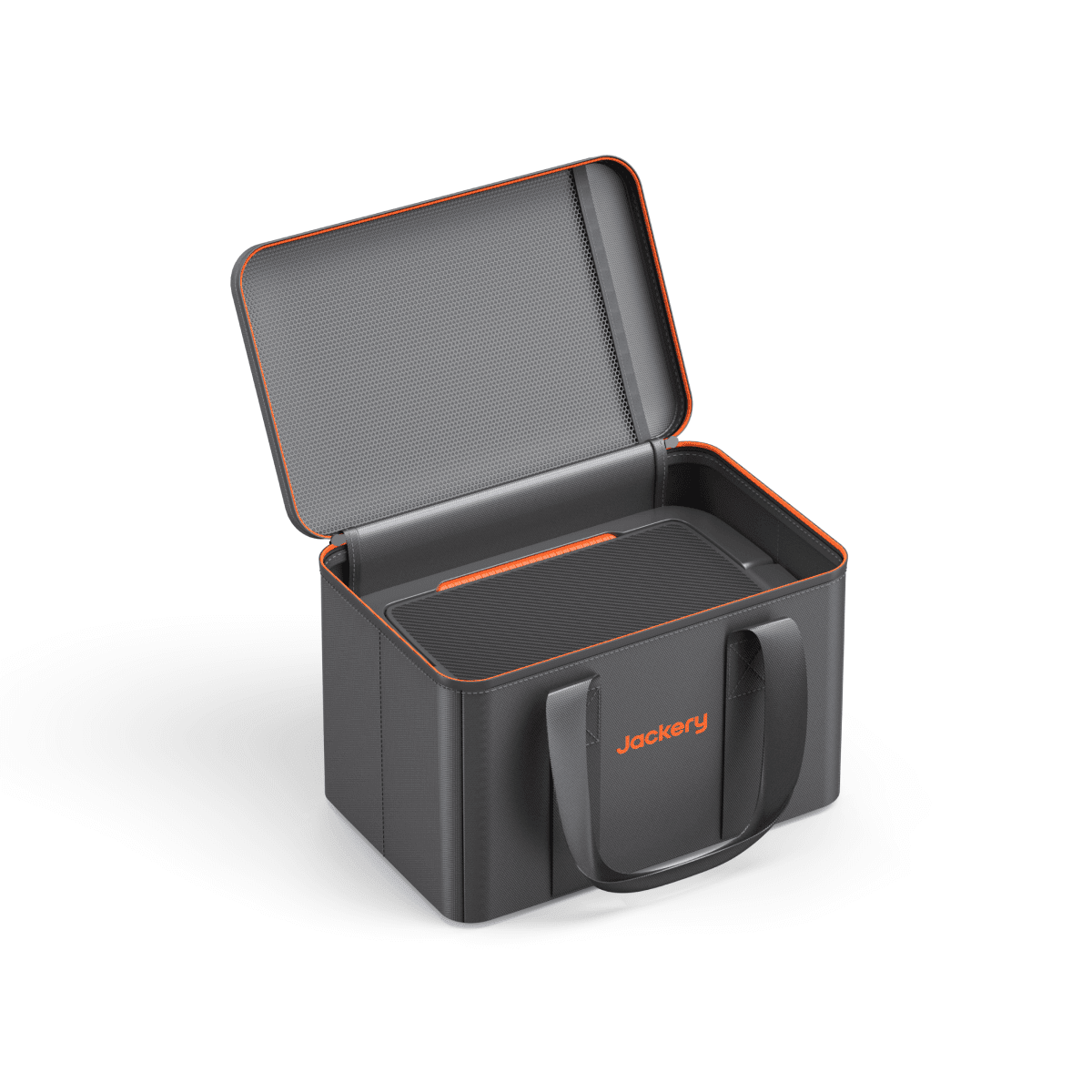 Jackery small upgraded carrying case for portable power stations, durable black protective storage bag with handle.