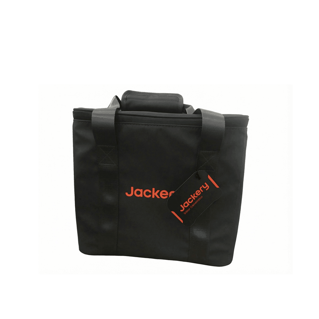 Jackery small upgraded carrying case with compact design and durable black exterior, ideal for portable power device storage.