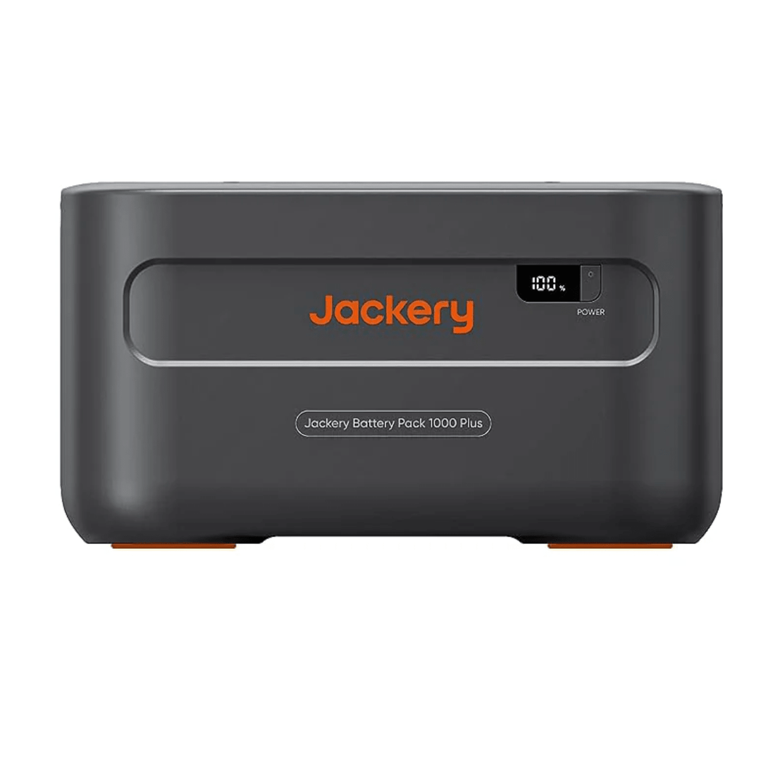Jackery Battery Pack 1000 Plus portable power station with digital display and multiple power outlets for Explorer 1000 Plus 1264Wh
