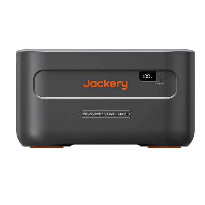 Jackery Battery Pack 1000 Plus portable power station with digital display and multiple power outlets for Explorer 1000 Plus 1264Wh