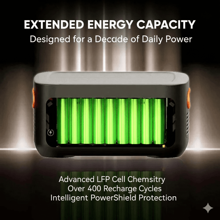 Jackery Battery Pack 1000 Plus portable power station with digital display and multiple charging ports for Explorer 1000 Plus 1264Wh