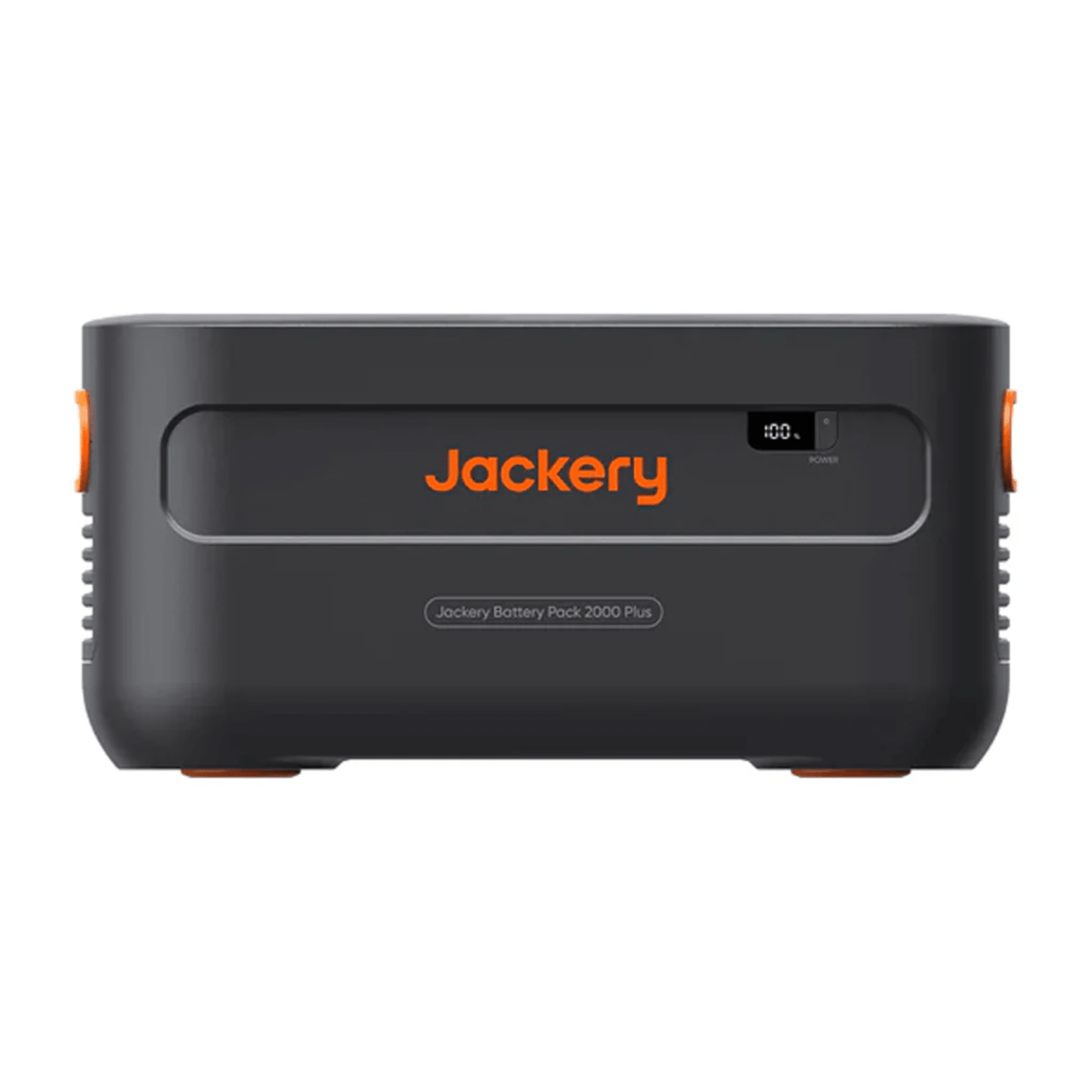 Jackery Battery Pack 2000 Plus portable power station with digital display and multiple output ports for Explorer 2000 Plus.