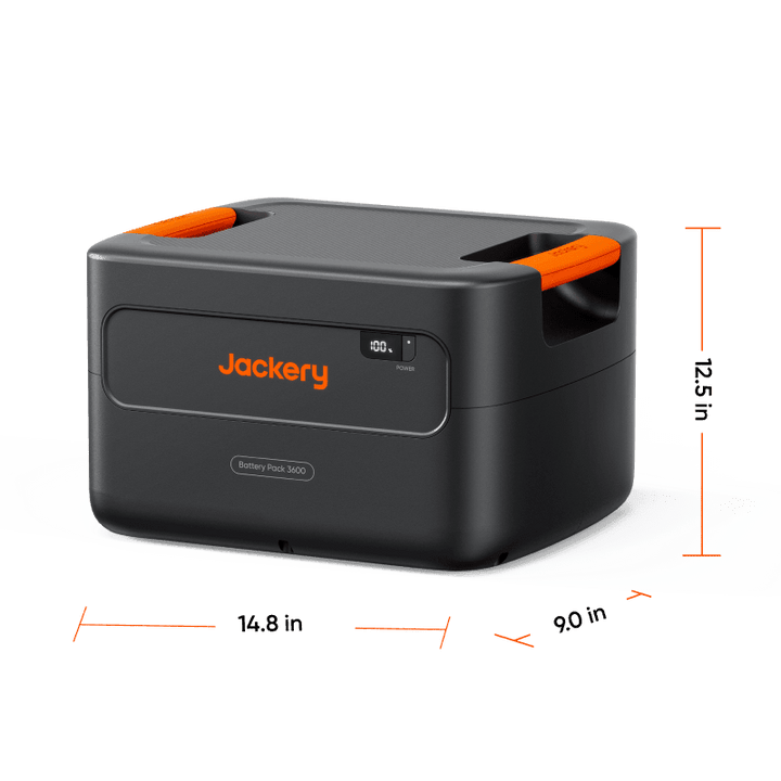 Jackery Portable Power Station 3600 Plus with multiple outlets and digital display, designed for HP3600Plus devices.