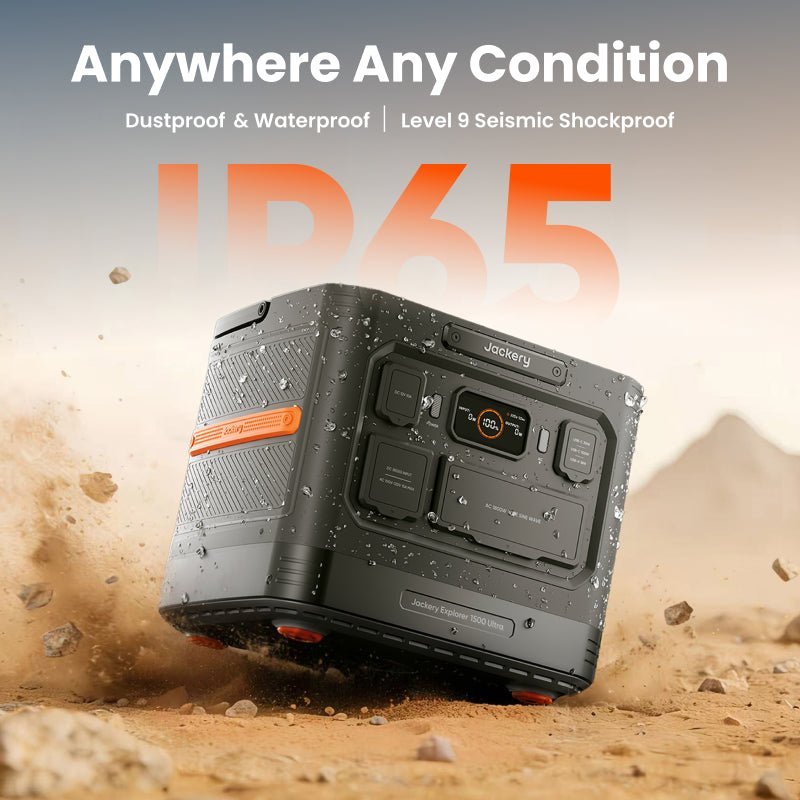 Jackery Explorer 1500 Ultra Power Station with 1536Wh capacity and two SolarSaga 200W solar panels for portable energy.
