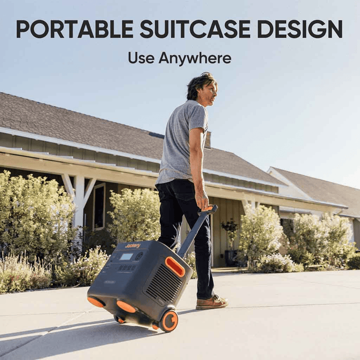 Jackery Explorer 2000 Plus portable power station with large battery capacity and solar input for outdoor power needs