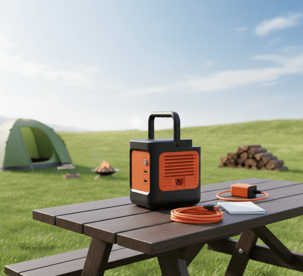 Jackery Explorer 300 Plus portable power station with 288Wh capacity, 300W output, and 100W solar input, shown in a sleek design.