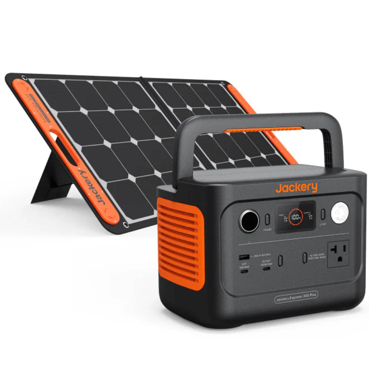 Jackery Explorer 300 Plus Solar Generator + SolarSaga 100W Portable Solar Panel - POWER FIT SHOP — Powering Preparedness, Health &amp; Home