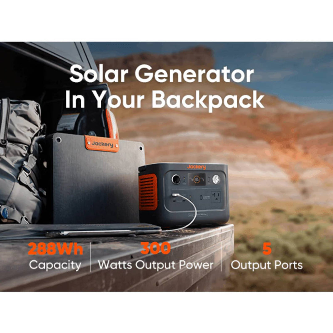Jackery Explorer 300 Plus Solar Generator + SolarSaga 40W Portable Solar Panel - POWER FIT SHOP — Powering Preparedness, Health &amp; Home