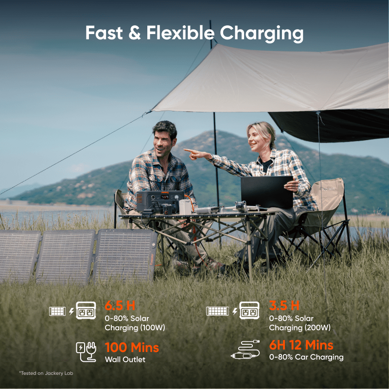 Jackery Explorer 600 V2 portable power station with Solar Saga 100W air solar panel, outdoor energy solution, rechargeable power device