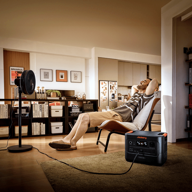 Jackery Explorer HP3000 portable power station with 3072Wh capacity and 1000W solar input, shown with multiple ports and digital display.