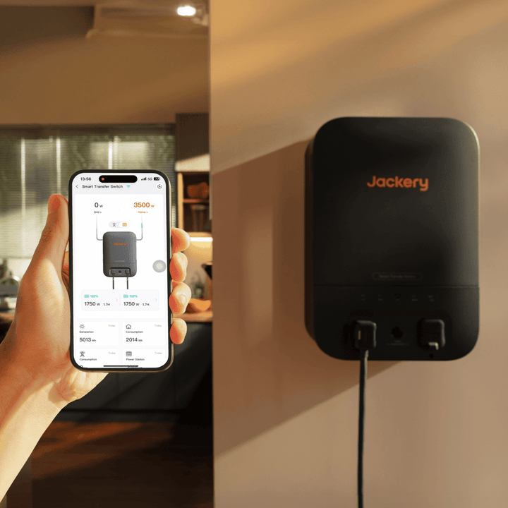 Jackery Smart Transfer Switch STS for portable power station, 120V/240V, 60Hz, designed for reliable power transfer.
