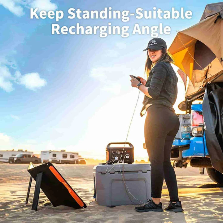 Jackery Solar Generator 500 portable power station with SolarSaga 80W solar panel for outdoor energy charging and backup power.