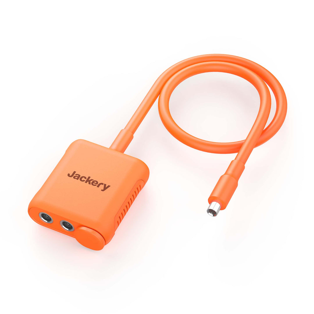 Jackery Solar Panel Connector showing the connection port for solar panels, used with Jackery solar power systems.
