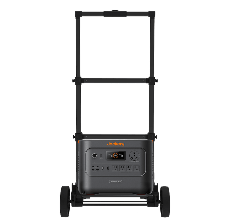 Jackery Power Station Trolley with sturdy handle and wheels for easy transportation of portable power stations.