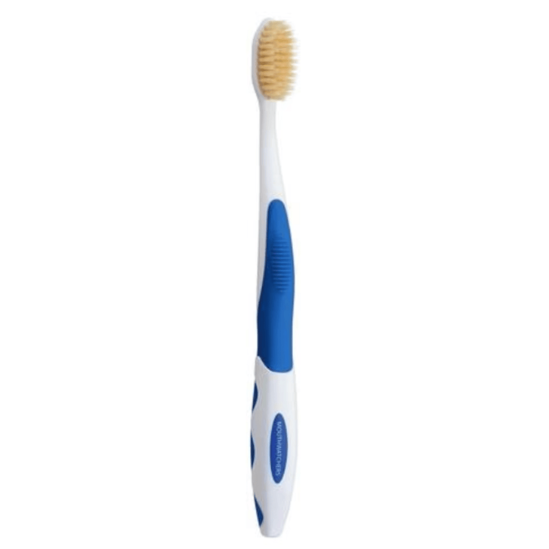 Mouthwatchers adult toothbrush single compact size 5 with ergonomic handle for dental hygiene support