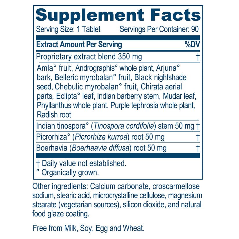 Ayush Herbs Livit-2 natural liver support dietary supplement by MHP, 90 vegetarian tablets, 500mg each, in a bottle.