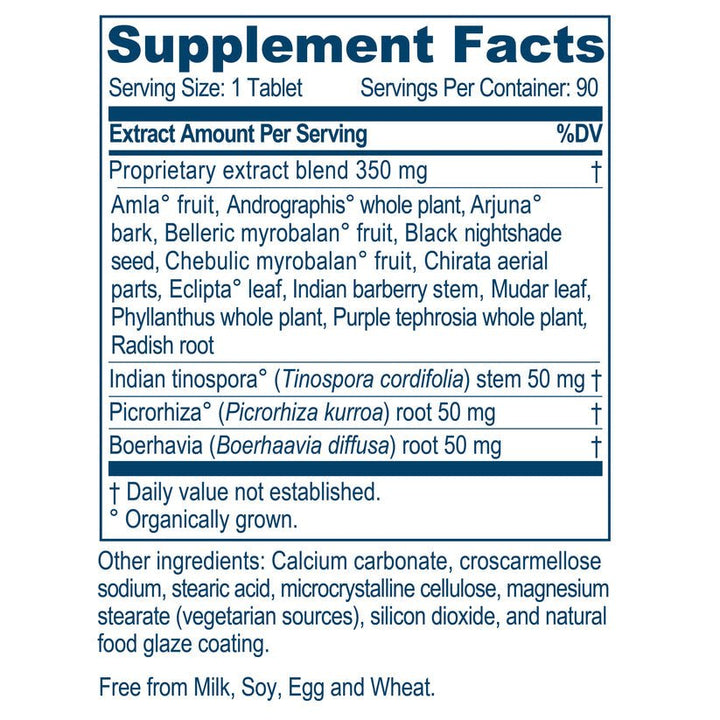 Ayush Herbs Livit-2 natural liver support dietary supplement by MHP, 90 vegetarian tablets, 500mg each, in a bottle.