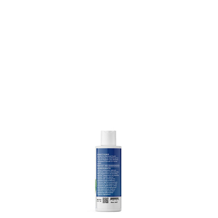 MHP Essential Oxygen Tooth Polish 2 oz dietary supplement for stain removal and fresh breath, shown in a jar with a scoop.