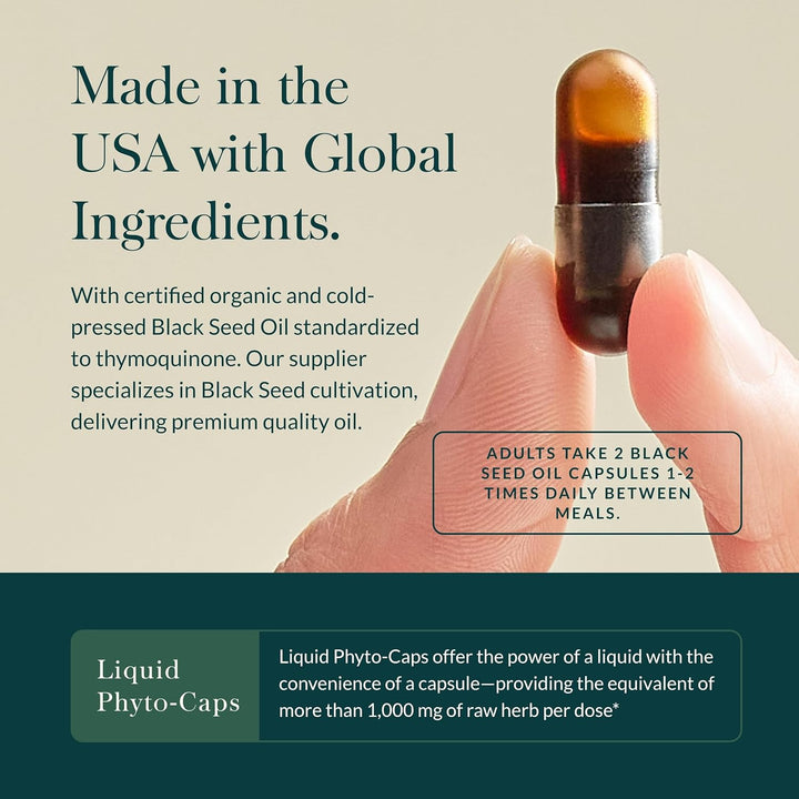 Gaia Black Seed Oil 60 Vegan Liquid Phyto Caps Digestive Immune Support - POWER FIT SHOP — Powering Preparedness, Health &amp; Home