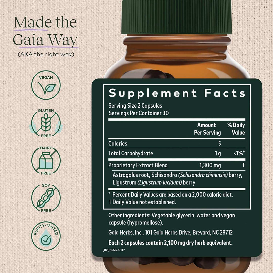 Gaia Herbs 3 - in - 1 Immune Support 60 Caps For Immune Support &amp; Stress - POWER FIT SHOP — Powering Preparedness, Health &amp; Home