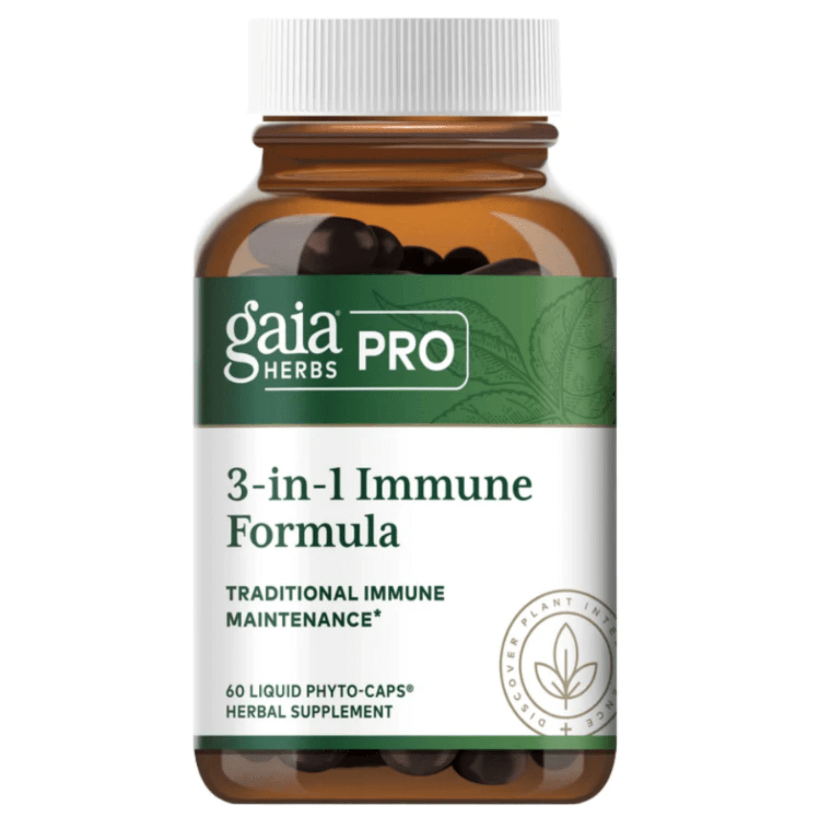 Gaia Herbs 3 - in - 1 Immune Support 60 Caps For Immune Support & Stress - POWER FIT SHOP — Powering Preparedness, Health & Home