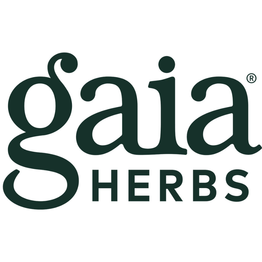 Gaia Herbs logo representing the brand known for herbal wellness products.