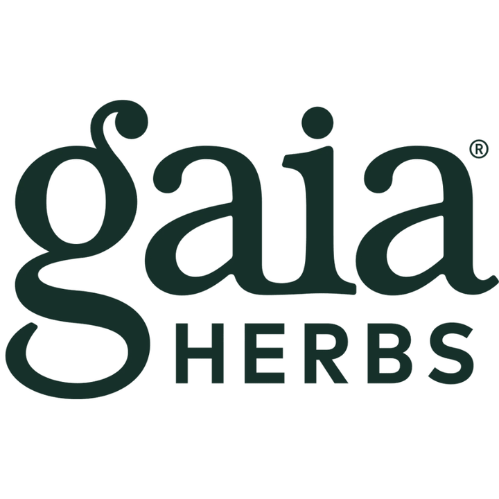 Gaia Herbs logo representing the brand known for herbal wellness products.
