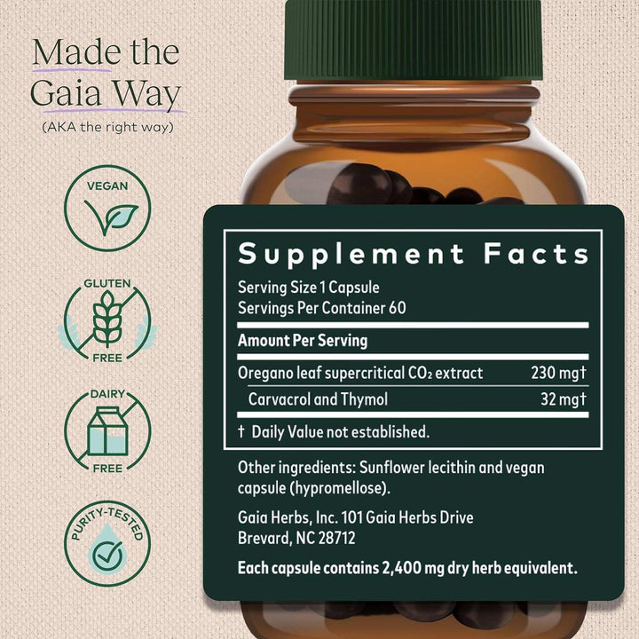 Gaia Herbs Oil of Oregano 60 Liq Phyto - Caps For Immune Balance and GI - POWER FIT SHOP — Powering Preparedness, Health &amp; Home
