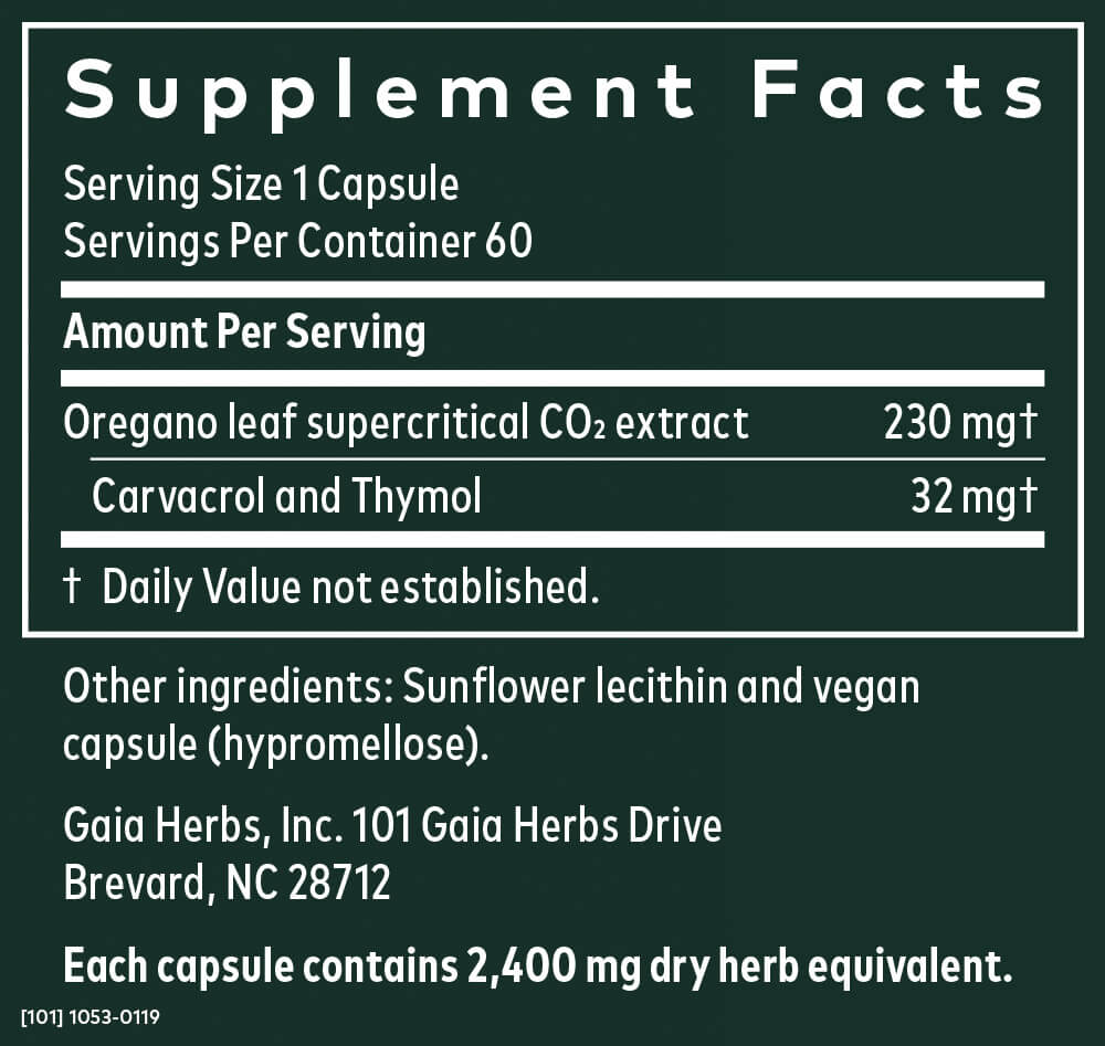 Gaia Herbs Oil of Oregano 60 Liq Phyto - Caps For Immune Balance and GI - POWER FIT SHOP — Powering Preparedness, Health &amp; Home