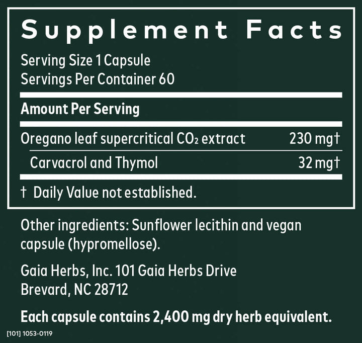 Gaia Herbs Oil of Oregano 60 Liq Phyto - Caps For Immune Balance and GI - POWER FIT SHOP — Powering Preparedness, Health &amp; Home