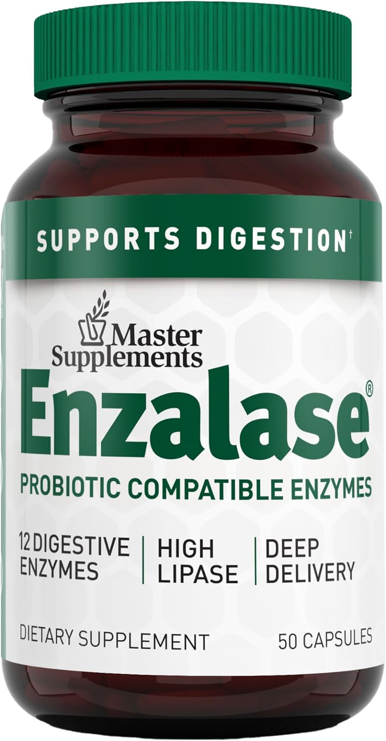 Master Supplements Enzalase Digestive Enzymes Gluten Free 50 Capsules - POWER FIT SHOP — Powering Preparedness, Health &amp; Home