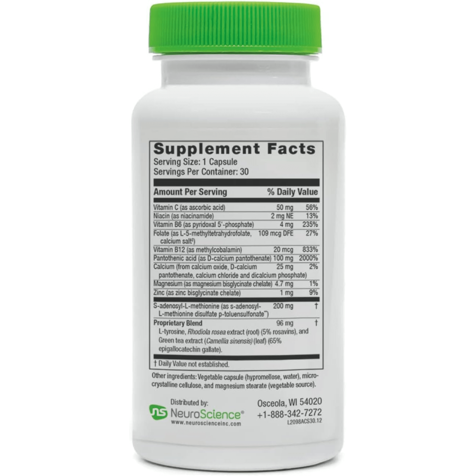 NeuroScience AdreCor with Same B Vitamins & Amino Acids 30 Capsules - POWER FIT SHOP — Powering Preparedness, Health & Home