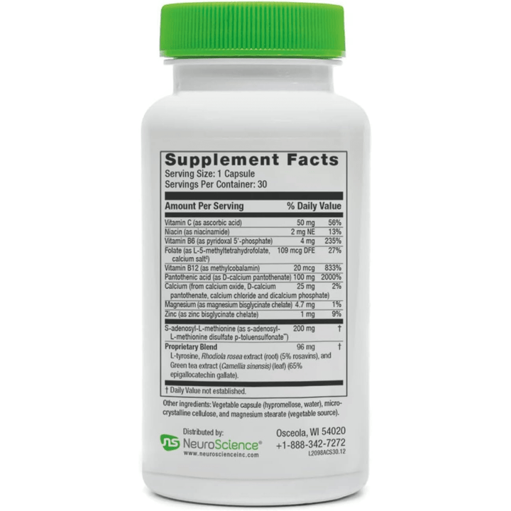 NeuroScience AdreCor with Same B Vitamins &amp; Amino Acids 30 Capsules - POWER FIT SHOP — Powering Preparedness, Health &amp; Home