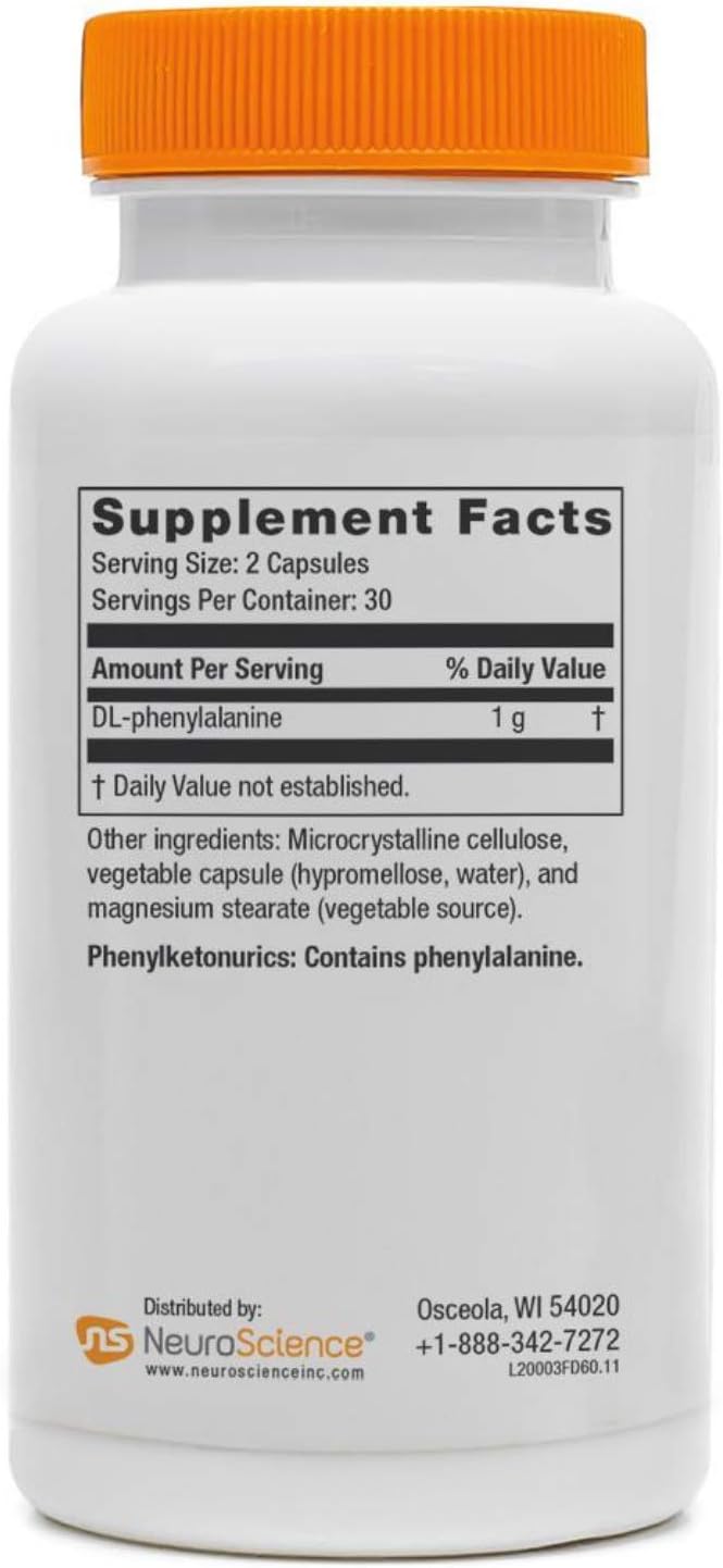 NeuroScience Focus DL with DL - Phenylalanine 60 Capsules - POWER FIT SHOP — Powering Preparedness, Health &amp; Home
